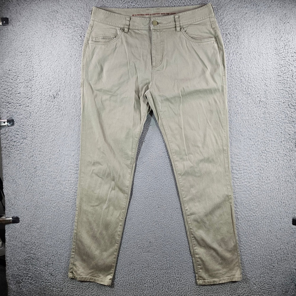 Rhone Commuter Pants Mens 34 Khaki Tan 5-Pocket Performance Stretch Trousers